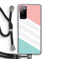 Strepen pastel: Samsung Galaxy S20 FE / S20 FE 5G Transparant Hoesje met koord
