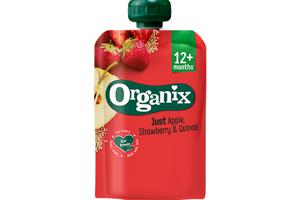 6 x Organix Knijpfruit appel, aardbei & quinoa 12mnd bij Jumbo