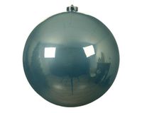 Kerstbal plastic d14 cm mistig blauw kerst - Decoris