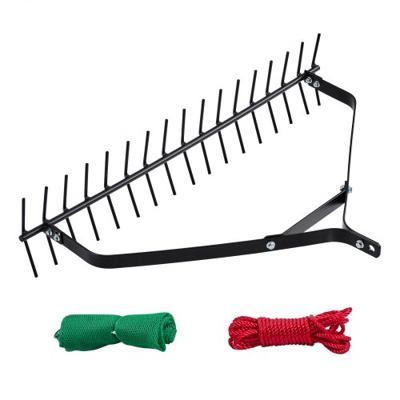 VEVOR vijverhark 810x495x165mm onkruidverwijderaar dubbelzijdig 9m touw
