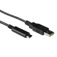 ACT SB0014 USB-C 2.0 Kabel | USB-C Male/USB-A Male | Zwart | 1 meter