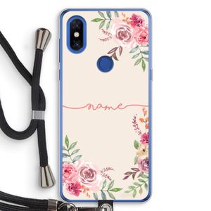 Rozen: Xiaomi Mi Mix 3 Transparant Hoesje met koord