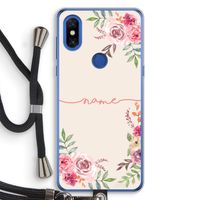 Rozen: Xiaomi Mi Mix 3 Transparant Hoesje met koord