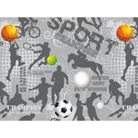Cadeaupapier 50cm dessin Sport champion
