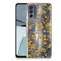 Motorola Moto G62 5G | TPU Case | Gouden Bloemen