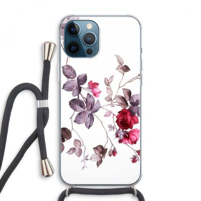 Mooie bloemen: iPhone 12 Pro Max Transparant Hoesje met koord