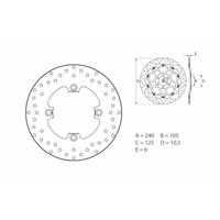 BREMBO Serie Oro remschijf, remschijven voor de moto, vast 68B40797