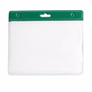 Multipack van 10x Badgehouder groen 11,5 x 9,5 cm   -