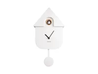 Wall clock Modern Cuckoo ABS white