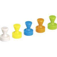 Maul Neodymium magneet 6168599 (Ø x h) 12 mm x 16 mm Kegel Wit, Geel, Blauw, Groen, Oranje 10 stuk(s) 6168599