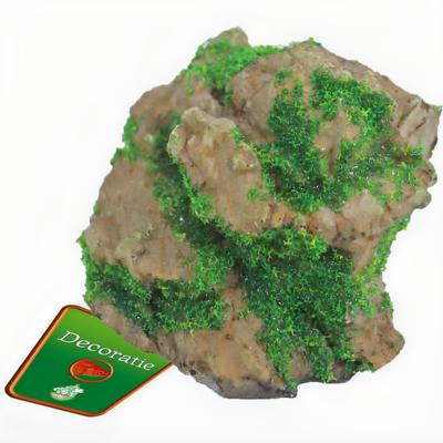Boon Aquarium Decoratie - Polyresin Rots met Mos 11x8x7cm - Natuurlijk en Duurzaam Ornament