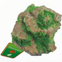 Boon Aquarium Decoratie - Polyresin Rots met Mos 11x8x7cm - Natuurlijk en Duurzaam Ornament