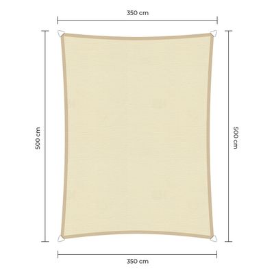 Sunfighter Waterproof Rechthoek ivoor 3,5x5m.