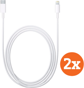 Apple Usb C naar Lightning Kabel 1m Kunststof Wit Duopack