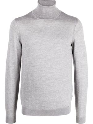 BOSS pull en laine à col roulé - Gris