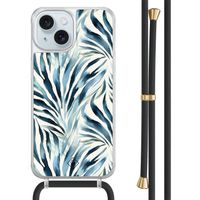 iPhone 15 hoesje met zwart koord - Japandi waves