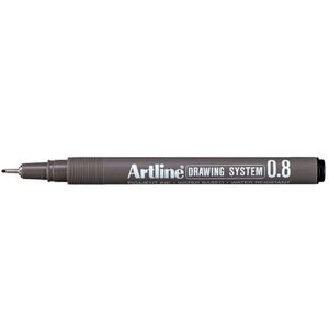 Fineliner Artline 0.8mm zwart