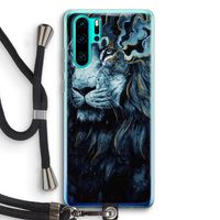 Darkness Lion: Huawei P30 Pro Transparant Hoesje met koord