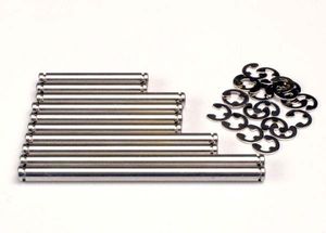 Suspension pin set, stainless steel (w / e-clips)