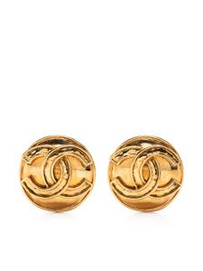 CHANEL Pre-Owned boucles d'oreilles clips à logo CC (1994)