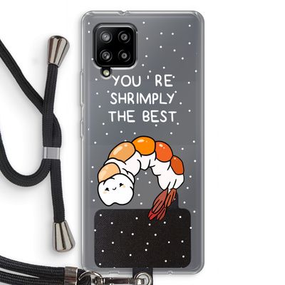 You're Shrimply The Best: Samsung Galaxy A42 5G Transparant Hoesje met koord