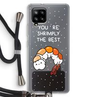 You're Shrimply The Best: Samsung Galaxy A42 5G Transparant Hoesje met koord