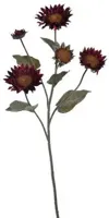 Pure Royal kunsttak zonnebloem 76cm bordeaux