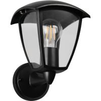 LED Buiten Wandlamp - Mat Zwart Aluminium - E27 - IP44 Weerbestendig