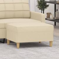 Voetenbank 70x55x41 cm stof crmekleurig