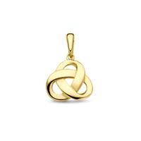 14k Geelgouden Hanger in Knoopvorm - Totale Hoogte 16mm