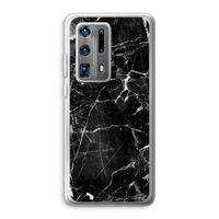 Zwart Marmer 2: Huawei P40 Pro Plus Transparant Hoesje