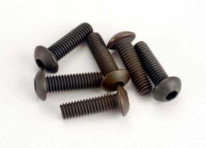 Screws, 3x10mm button-head machine (hex drive) (6)