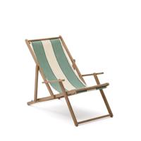Kave Home Strandstoel 'Vilara' Acaciahout, kleur Groen/Beige
