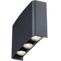 LED Wandlamp - Brinton Victo - Up & Down - 6W 480lm - 840 Natuurlijk Wit 4000K - Voor Buiten en Binnen - Waterdicht IP65 - Rechthoek - Zwart
