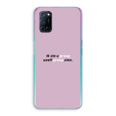 uzelf graag zien: Oppo A92 Transparant Hoesje