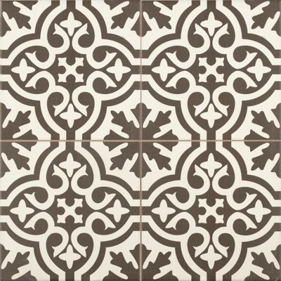 Vloertegel Cemento Decor Venice Black 45x45