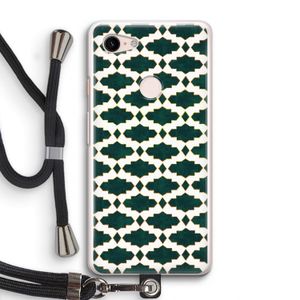Moroccan tiles: Pixel 3 Transparant Hoesje met koord