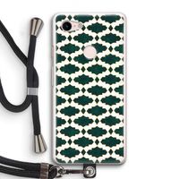Moroccan tiles: Pixel 3 Transparant Hoesje met koord