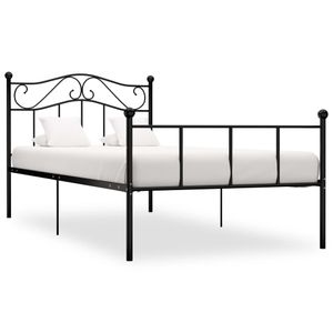 Bedframe metaal zwart 100x200 cm