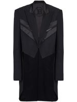 Balmain manteau en laine à simple boutonnage - Noir