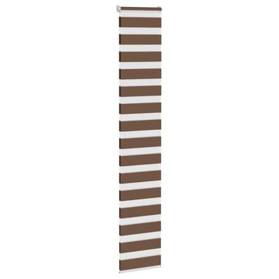 VidaXL Zebra rolgordijn 40x200 cm stofbreedte 35,9 cm polyester bruin