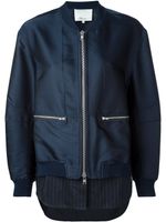 3.1 Phillip Lim veste bomber à design superposé - Bleu