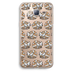 Slapende poes: Samsung Galaxy J3 (2016) Transparant Hoesje