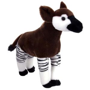 Wild Republic Okapi knuffel - 30 cm - pluche - staand - Afrikaanse dieren - knuffeldier