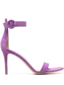 Gianvito Rossi sandales Portofino en daim 85 mm - Violet