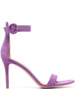 Gianvito Rossi sandales Portofino en daim 85 mm - Violet - thumbnail