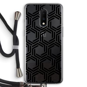Geometrisch patroon: OnePlus 7 Transparant Hoesje met koord