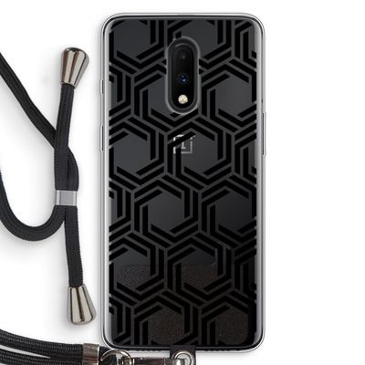Geometrisch patroon: OnePlus 7 Transparant Hoesje met koord
