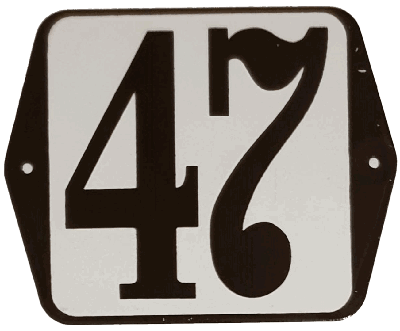 Huisnummer standaard nummer 47 - Warentuin mix