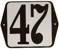 Huisnummer standaard nummer 47 - Warentuin mix